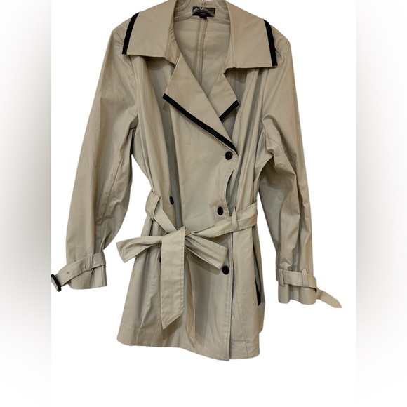 EUC Dana Bachman Trench Coat - Jacket Measures XL - Picture 1 of 9